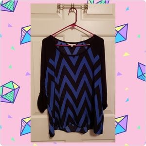 Charming Charlie Chevron Print Top